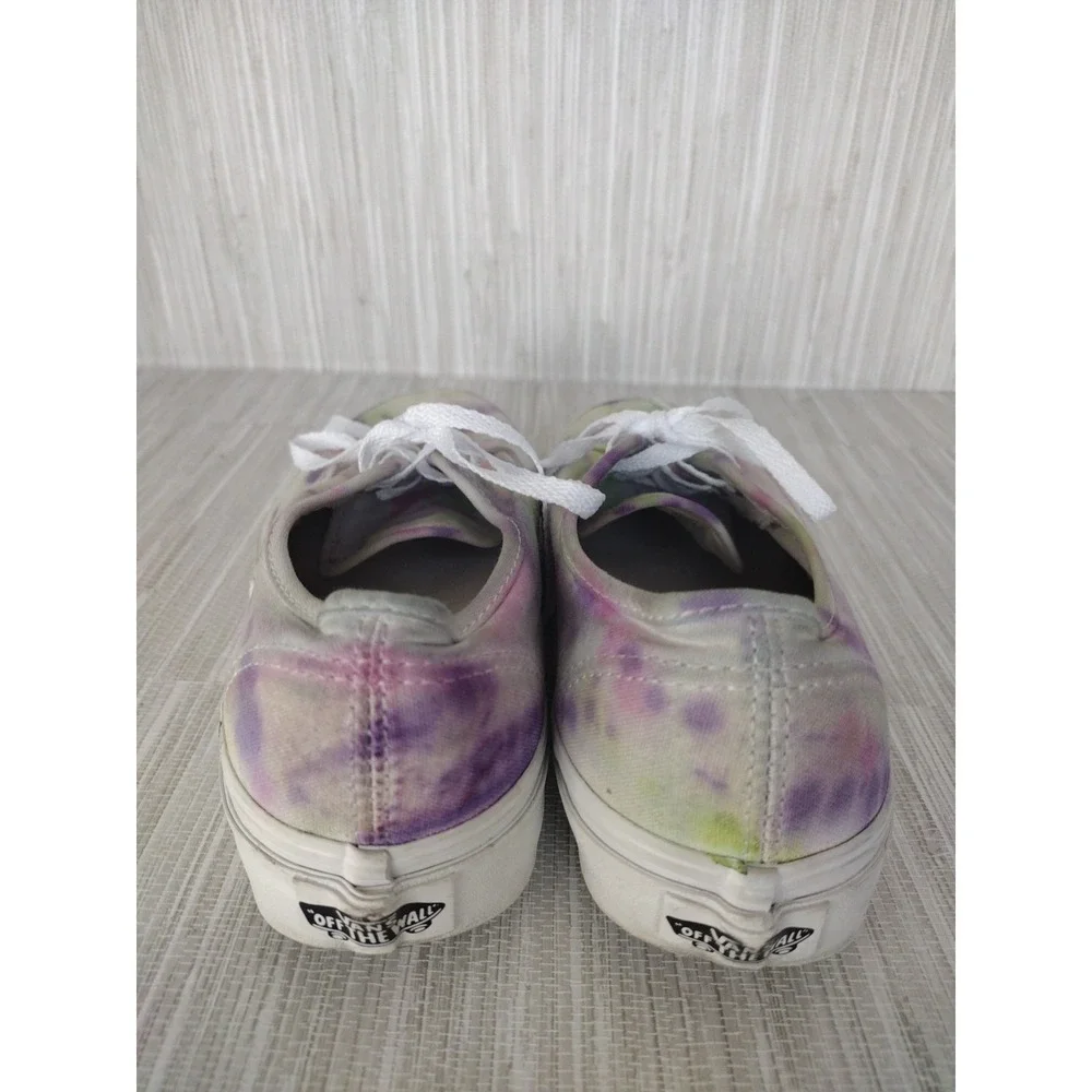 VANS Sneakers Kids Girl 5.5  Boys 4 Doheny Tie Dye Blue Shoes Pastel Canvas Lace